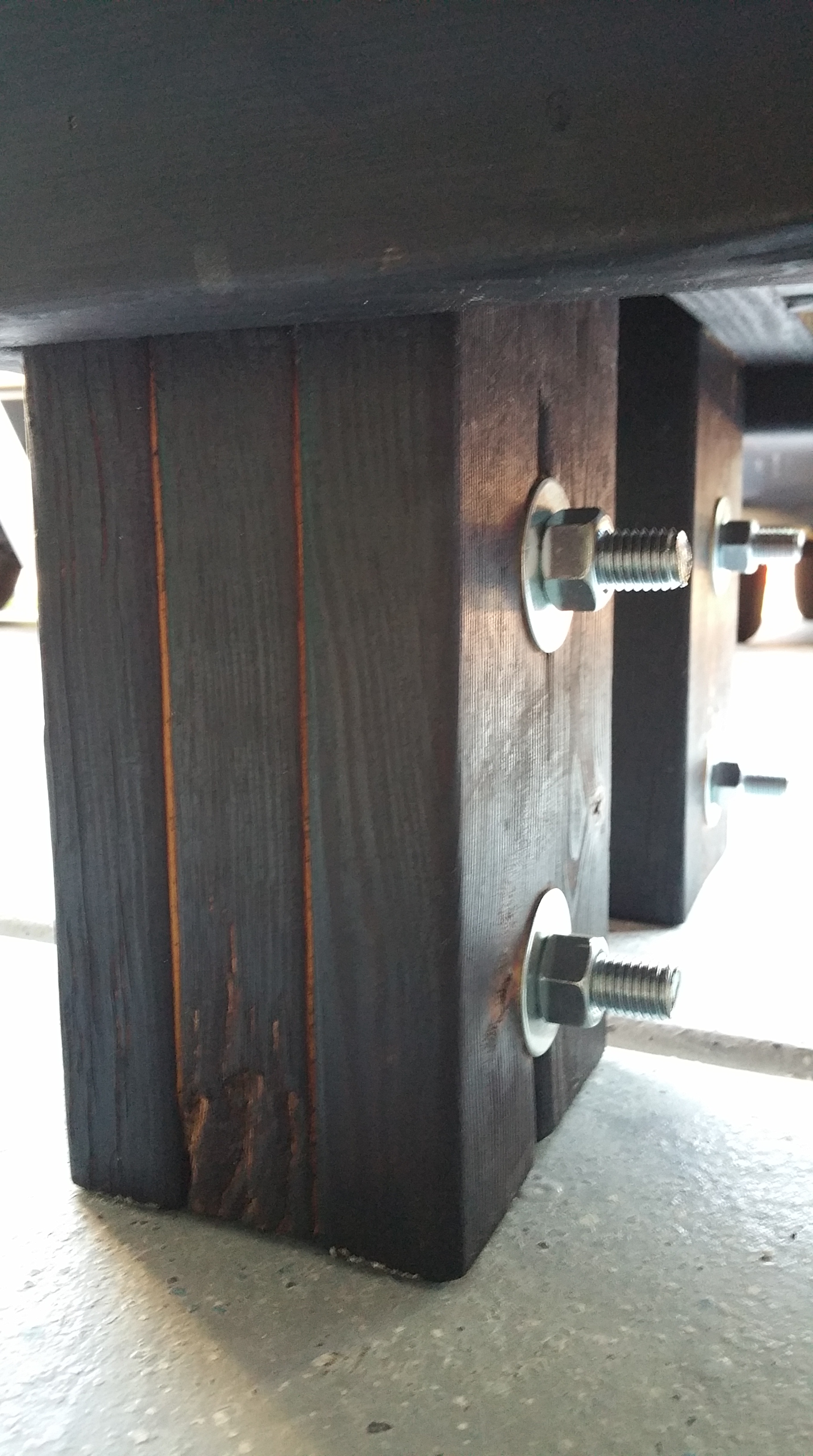 charred bench leg idea