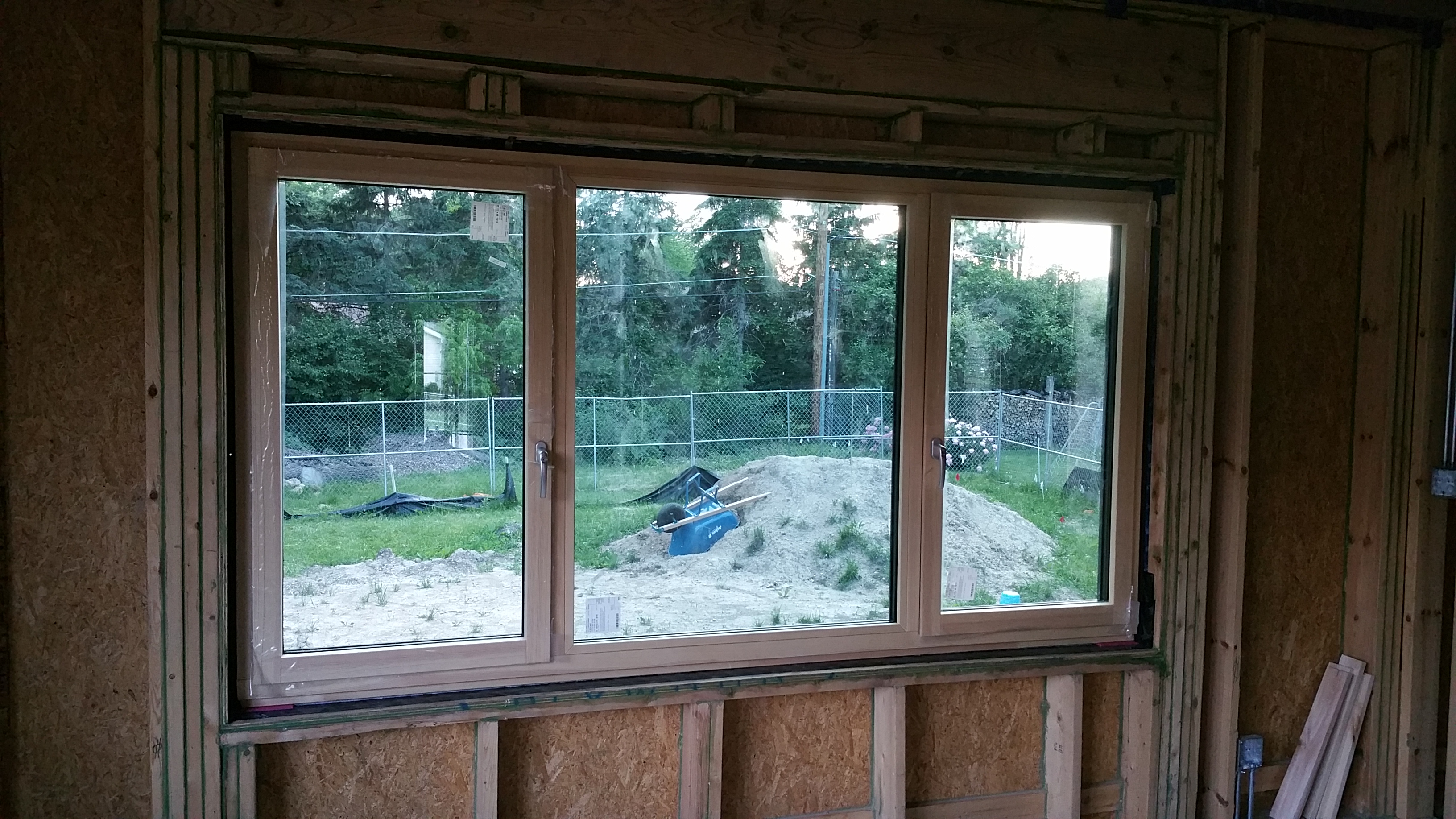 Suntuitive at sunset looking into backyard