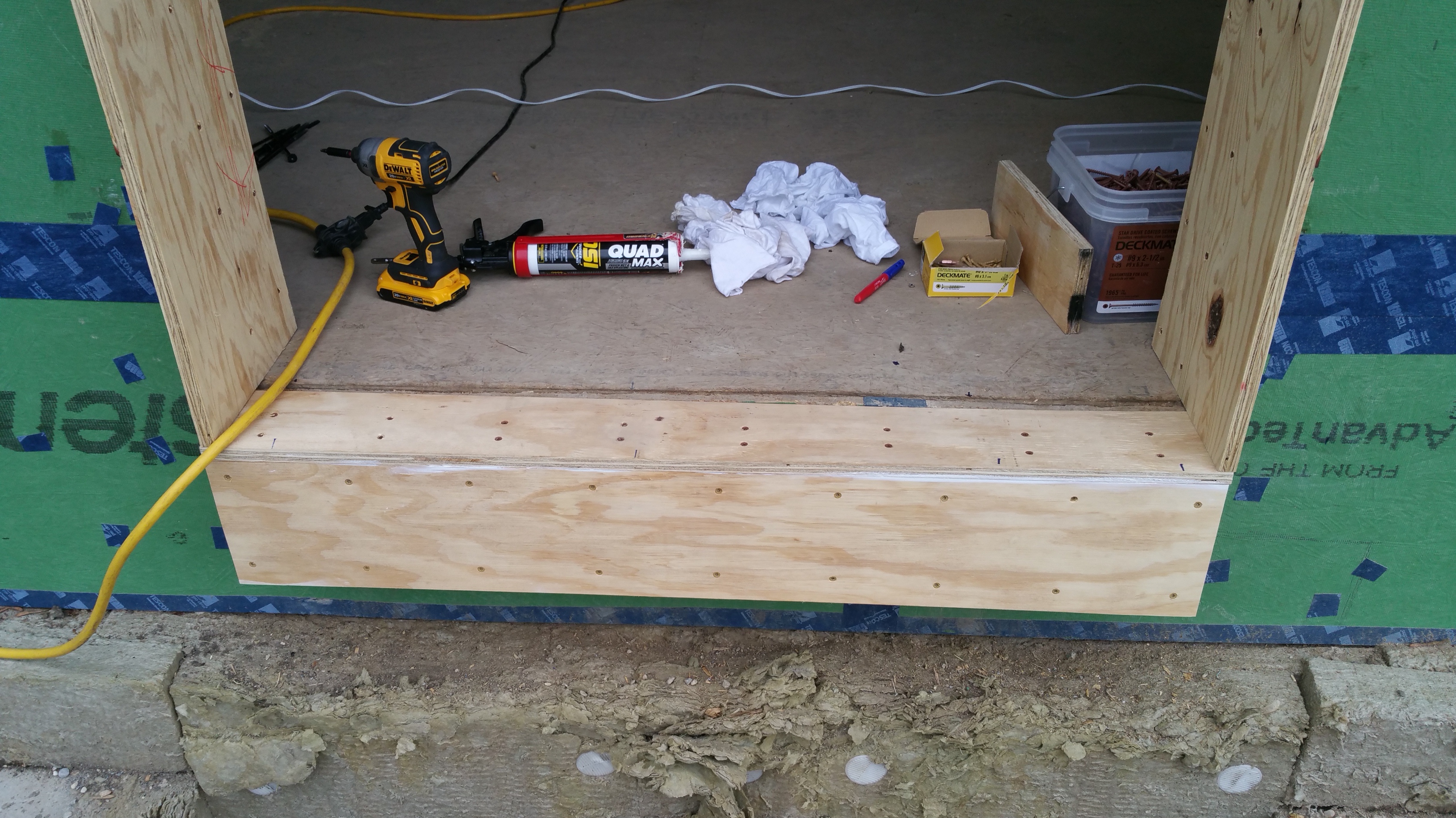 kitch buck w: plywood installed