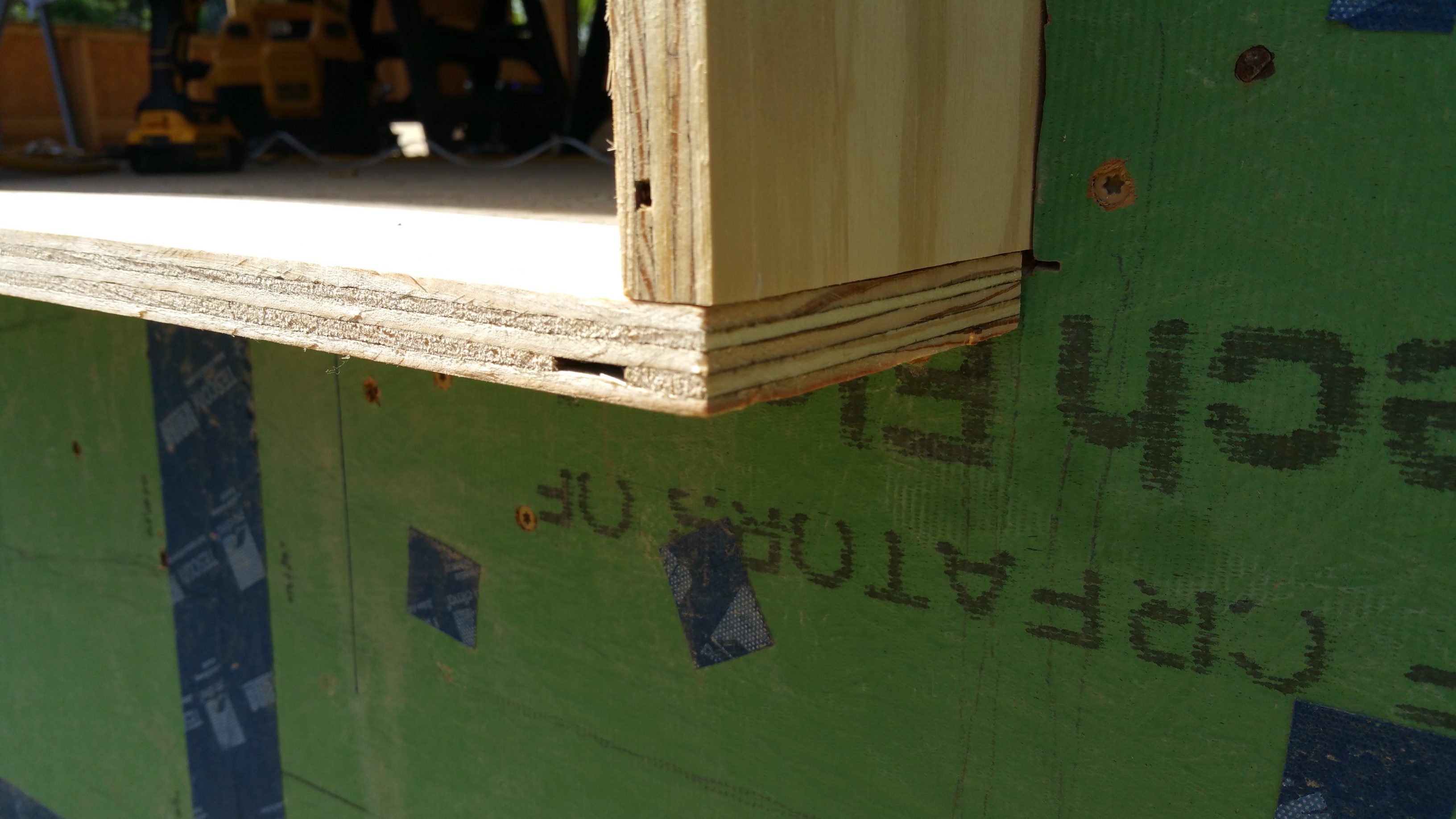 lwr rgt door buck w: plywood