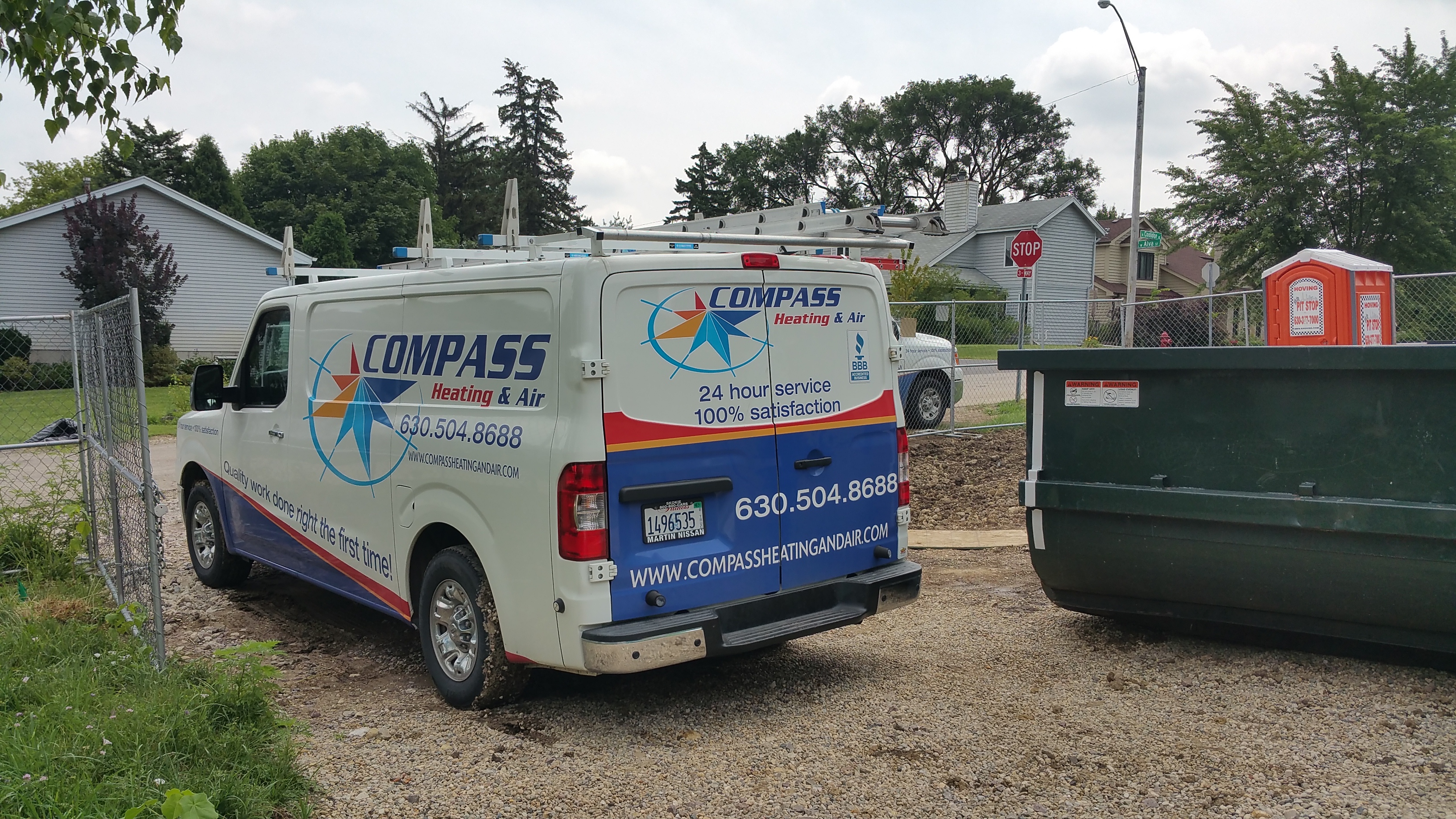 Compass truck on site