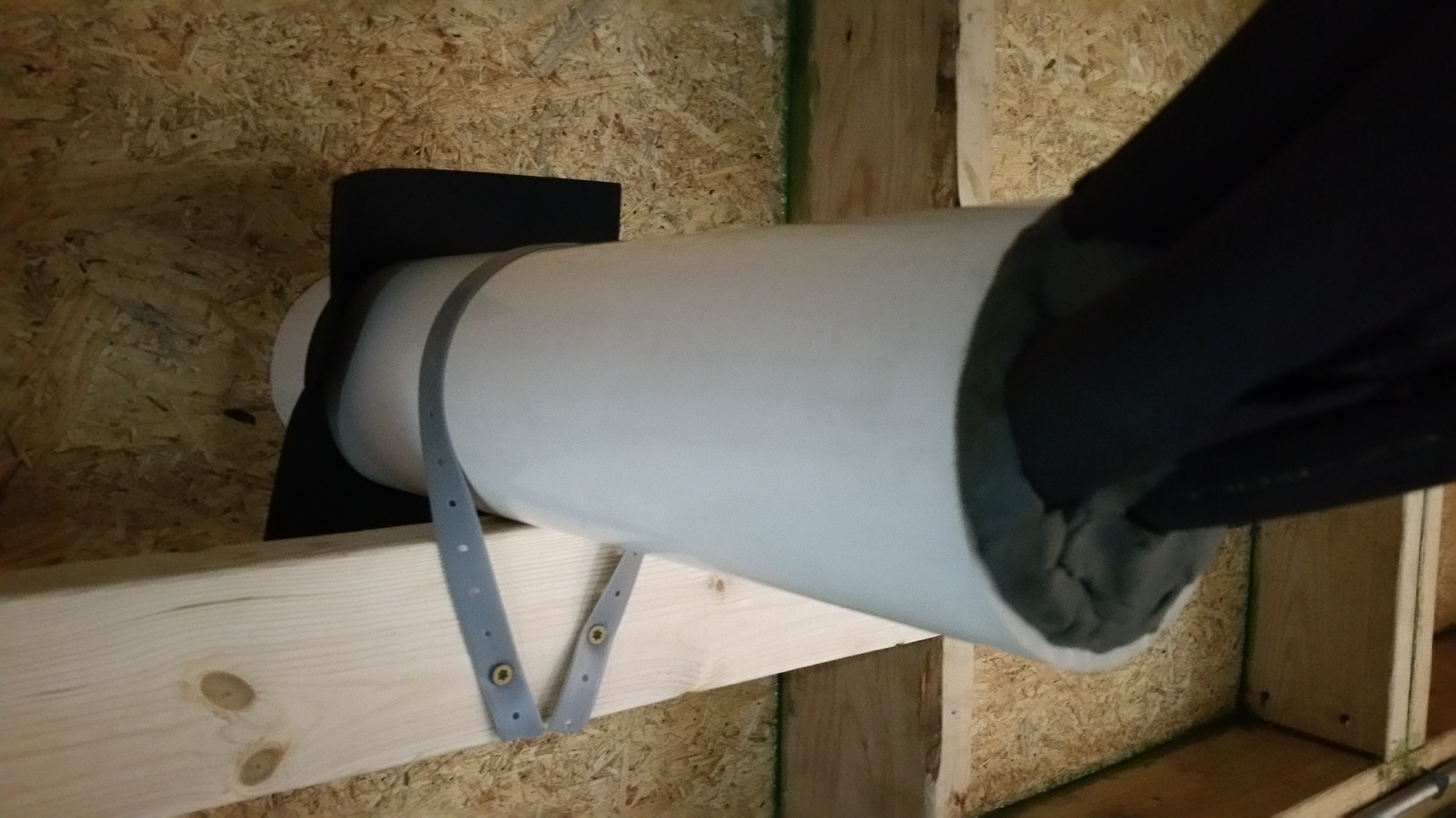 pvc tied down w: duct seal