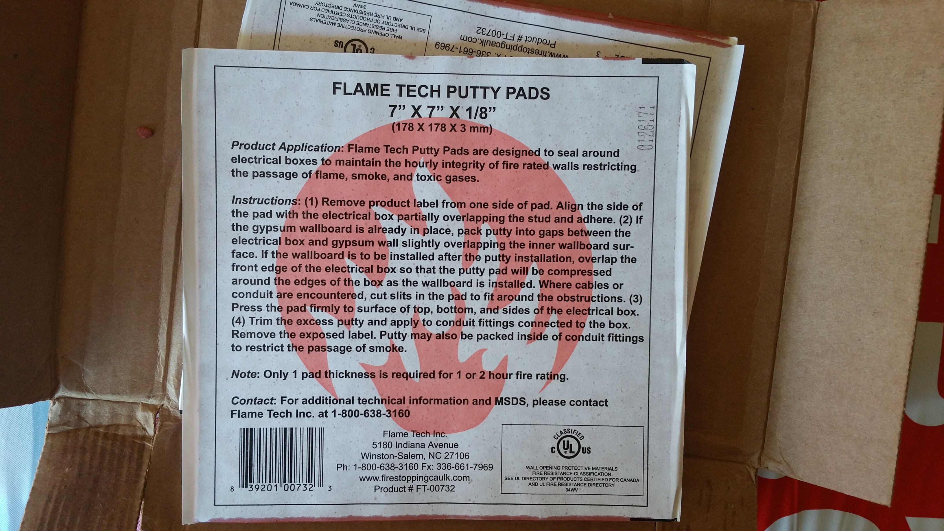label putty pad