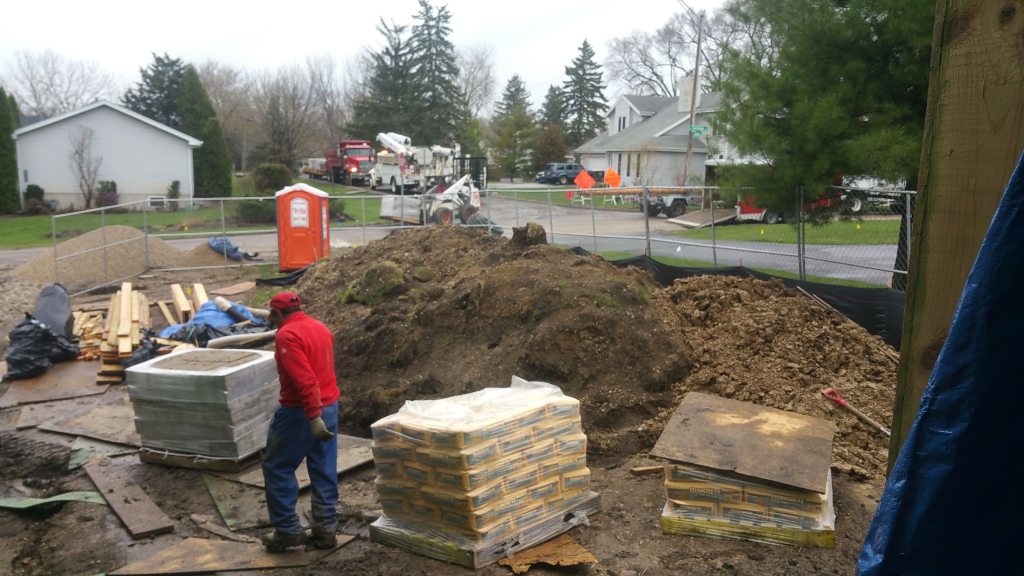 busy construction site